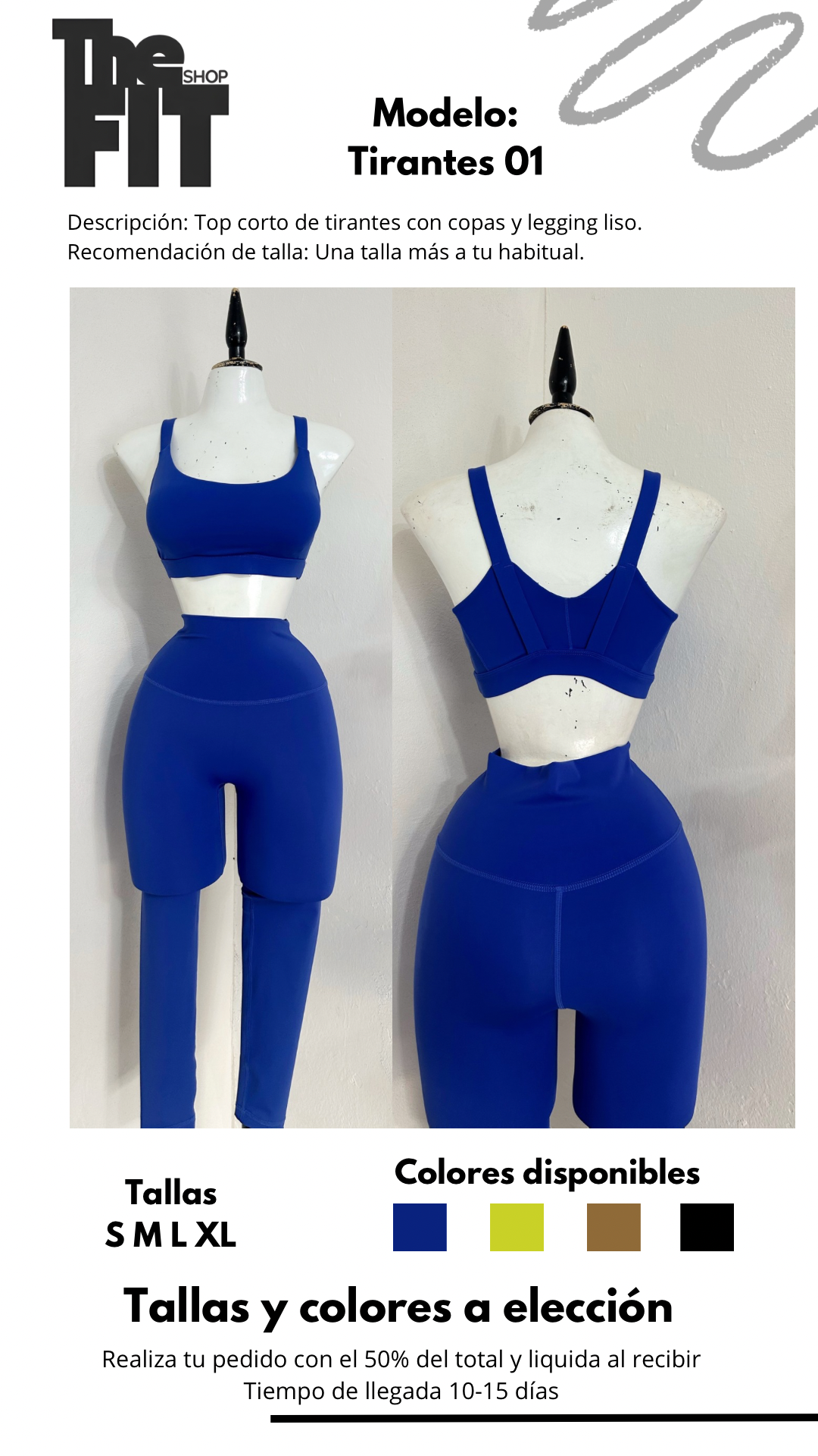 Set tirantes 01 azul rey