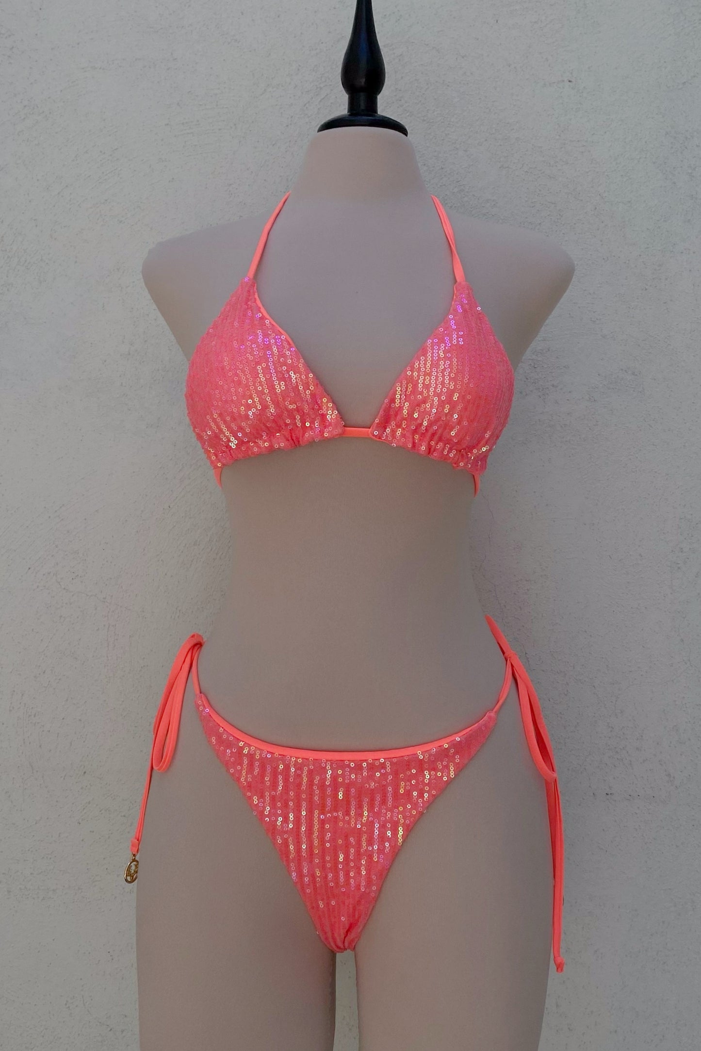 Bikini lentejuelas naranja