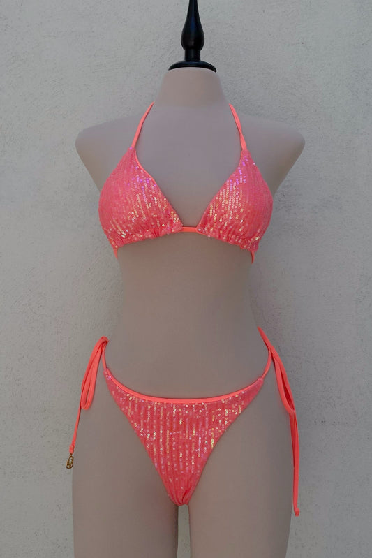 Bikini lentejuelas naranja