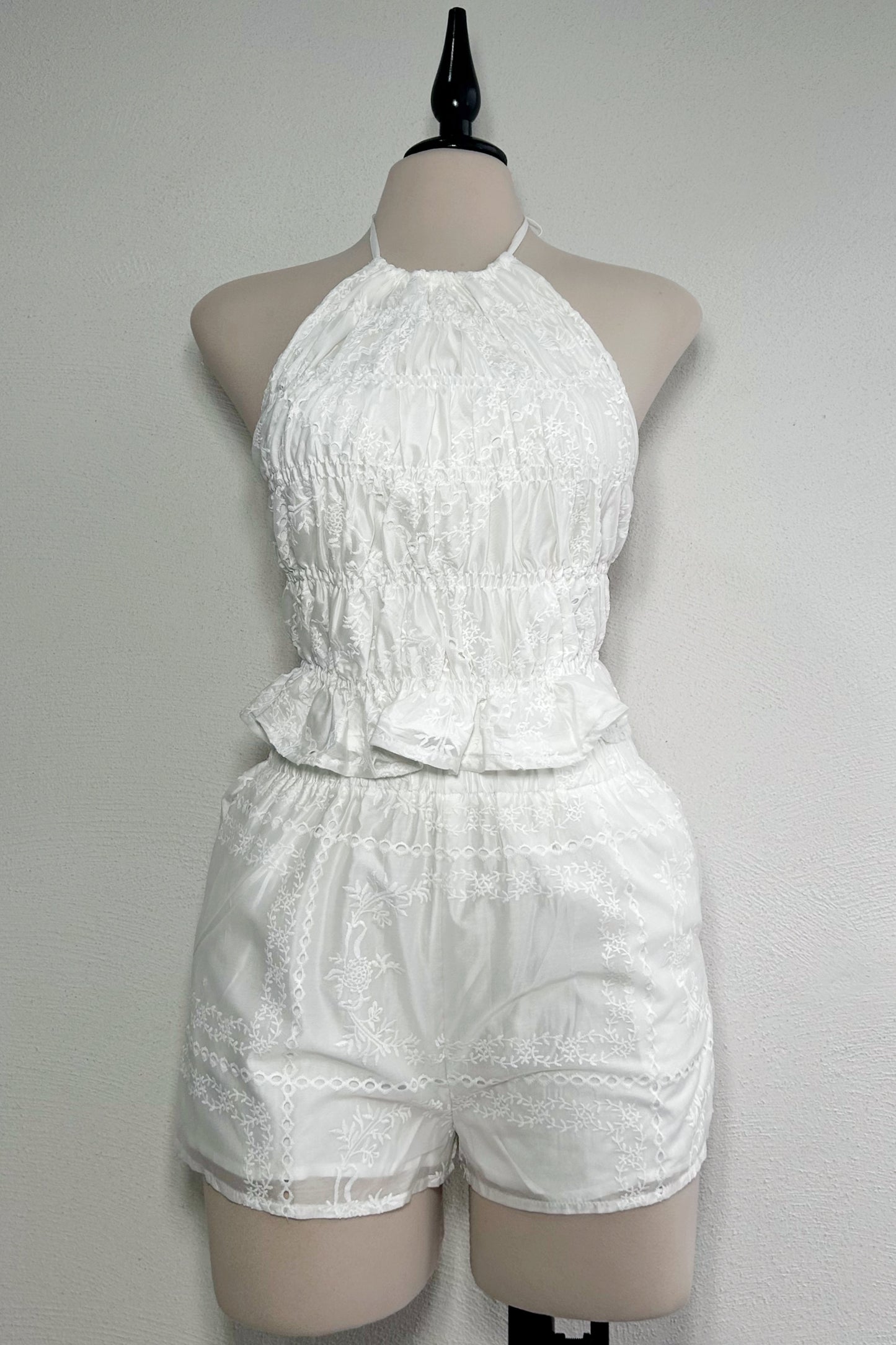 Conjunto backless blanco