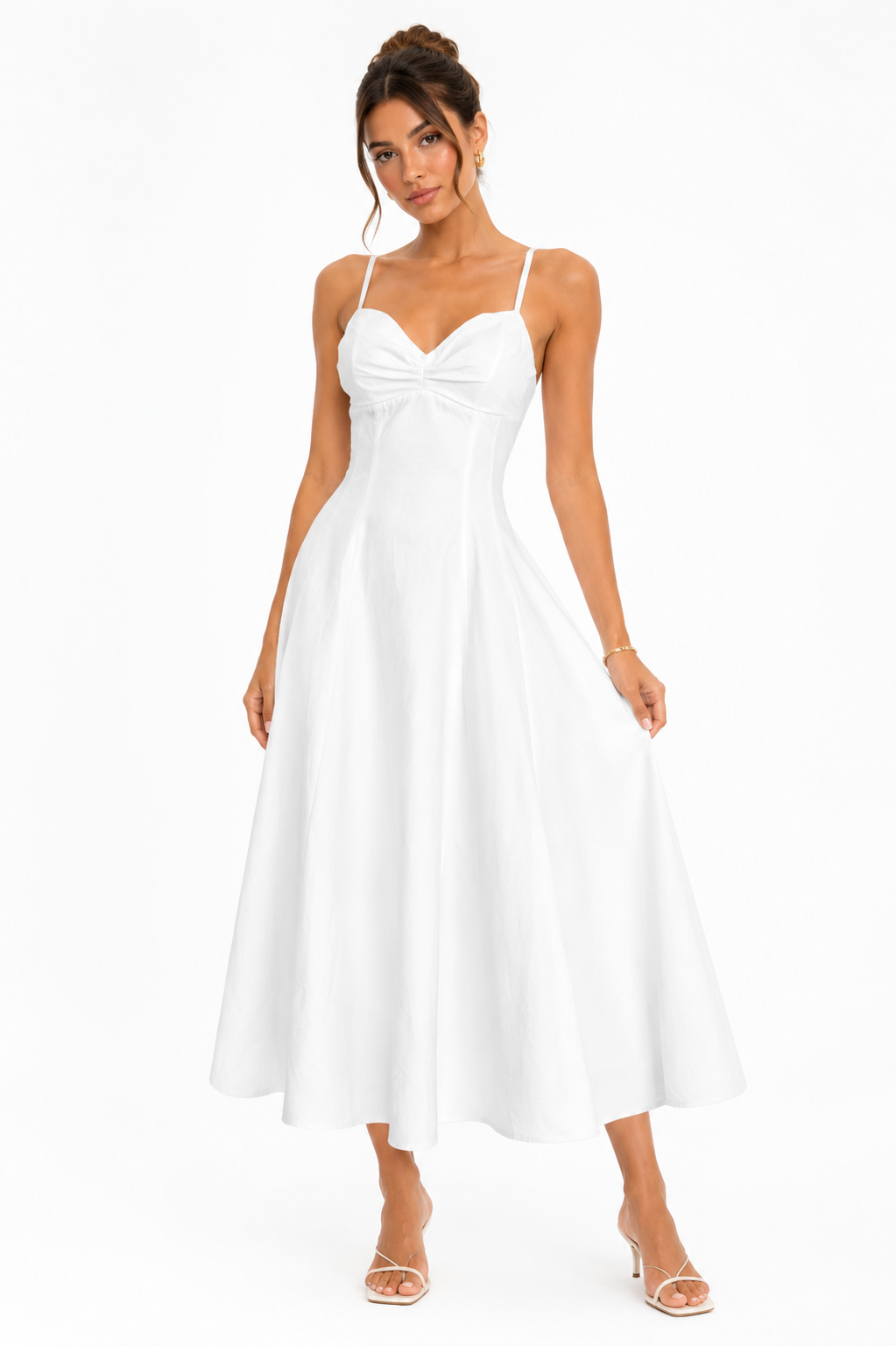 Vestido White Flare