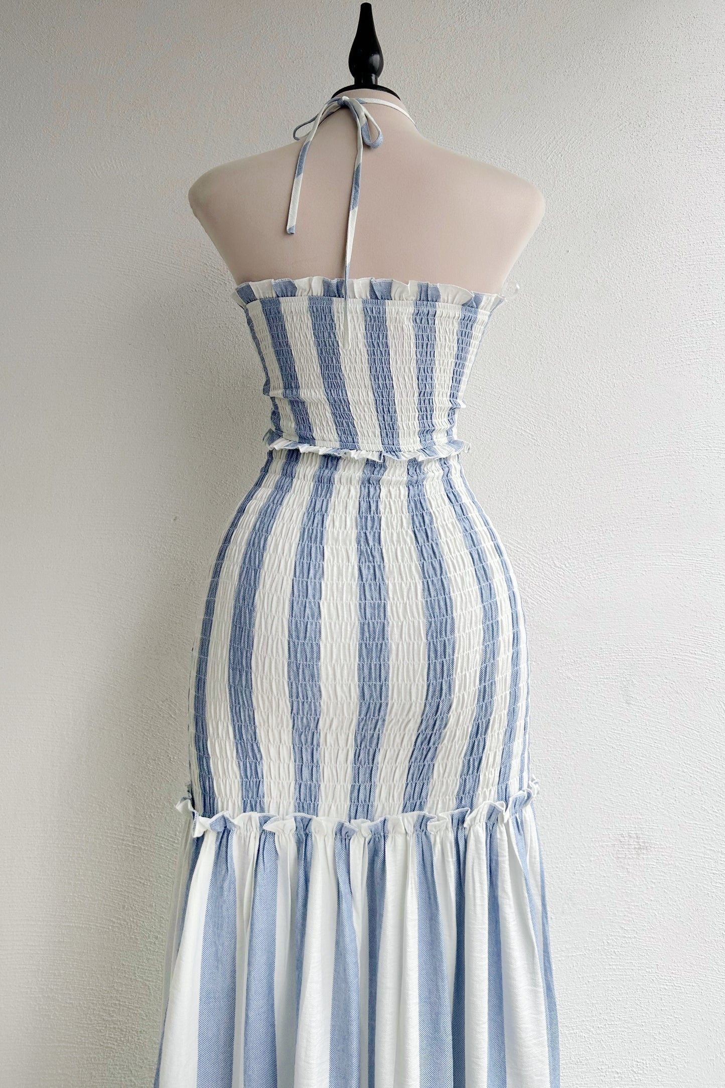 Maxi vestido rayado