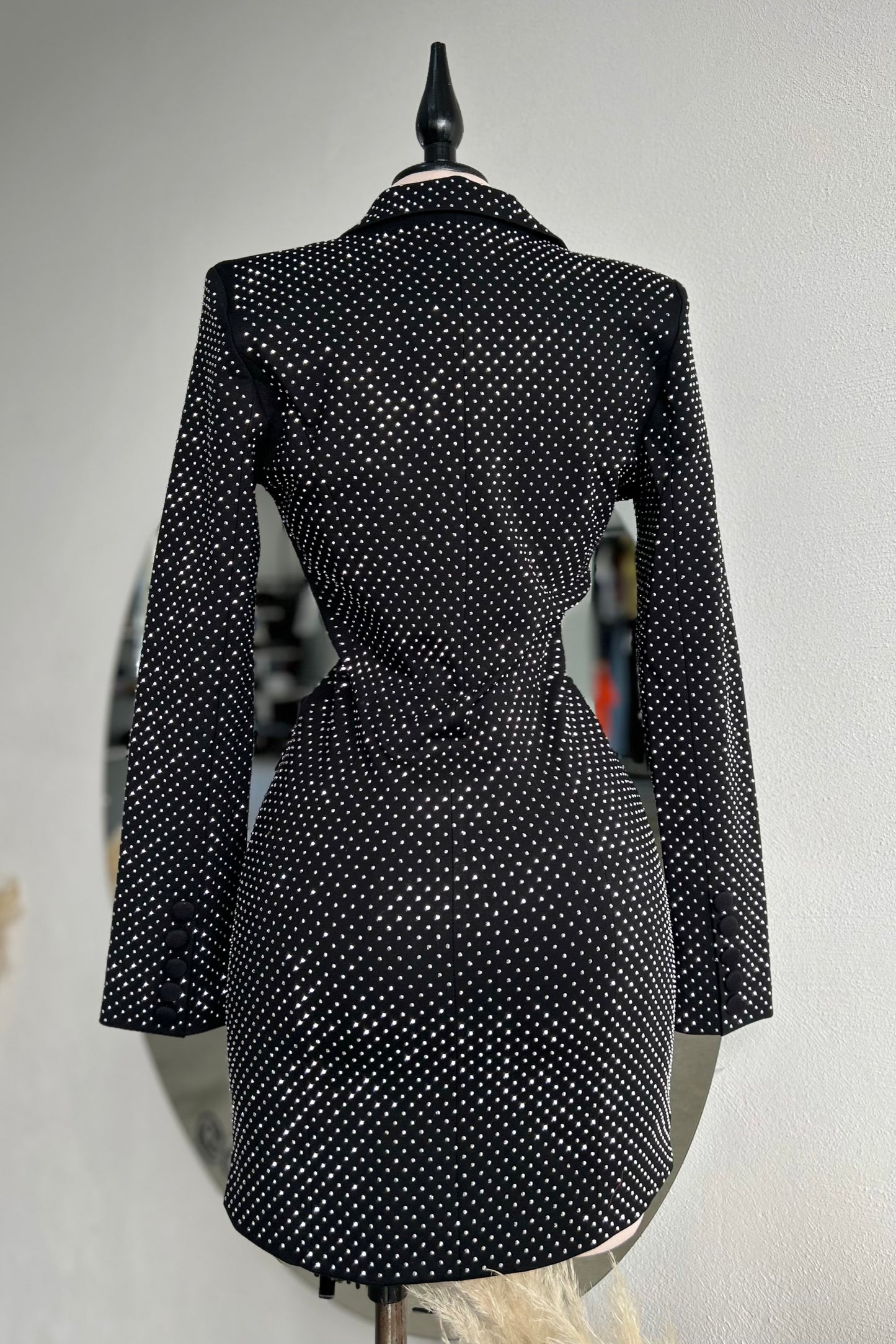 Vestido blazer cristales