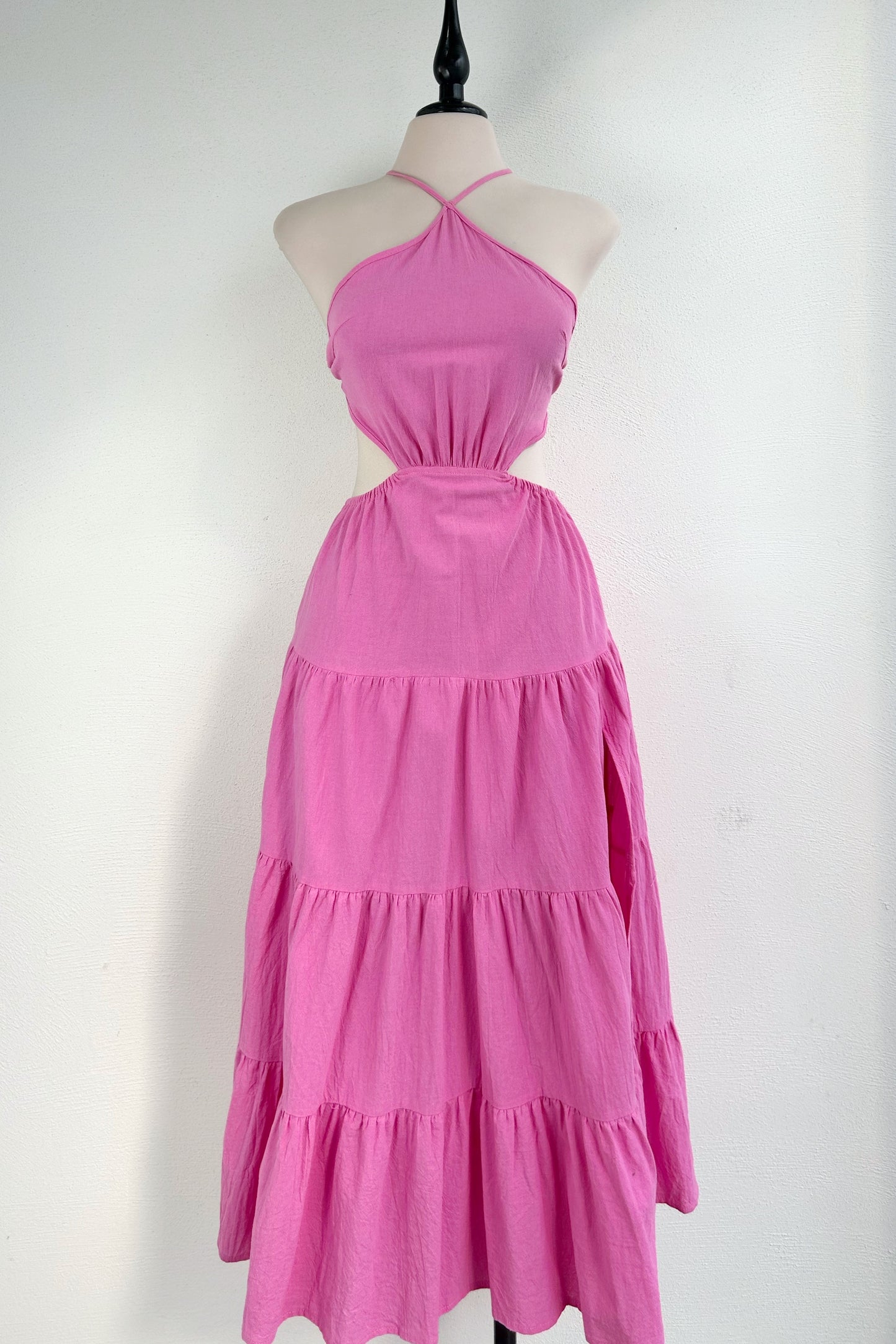 Vestido cut rosa