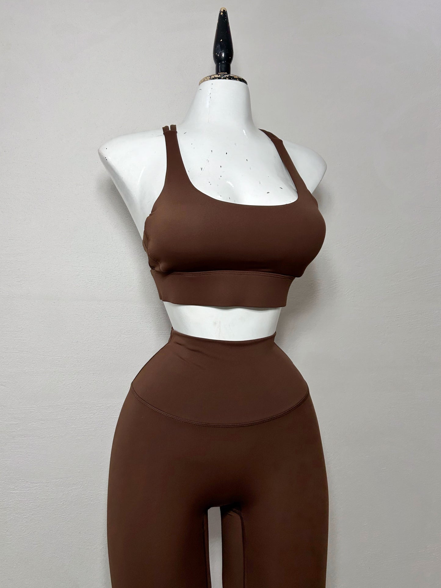 Set broche cruzado 01 chocolate