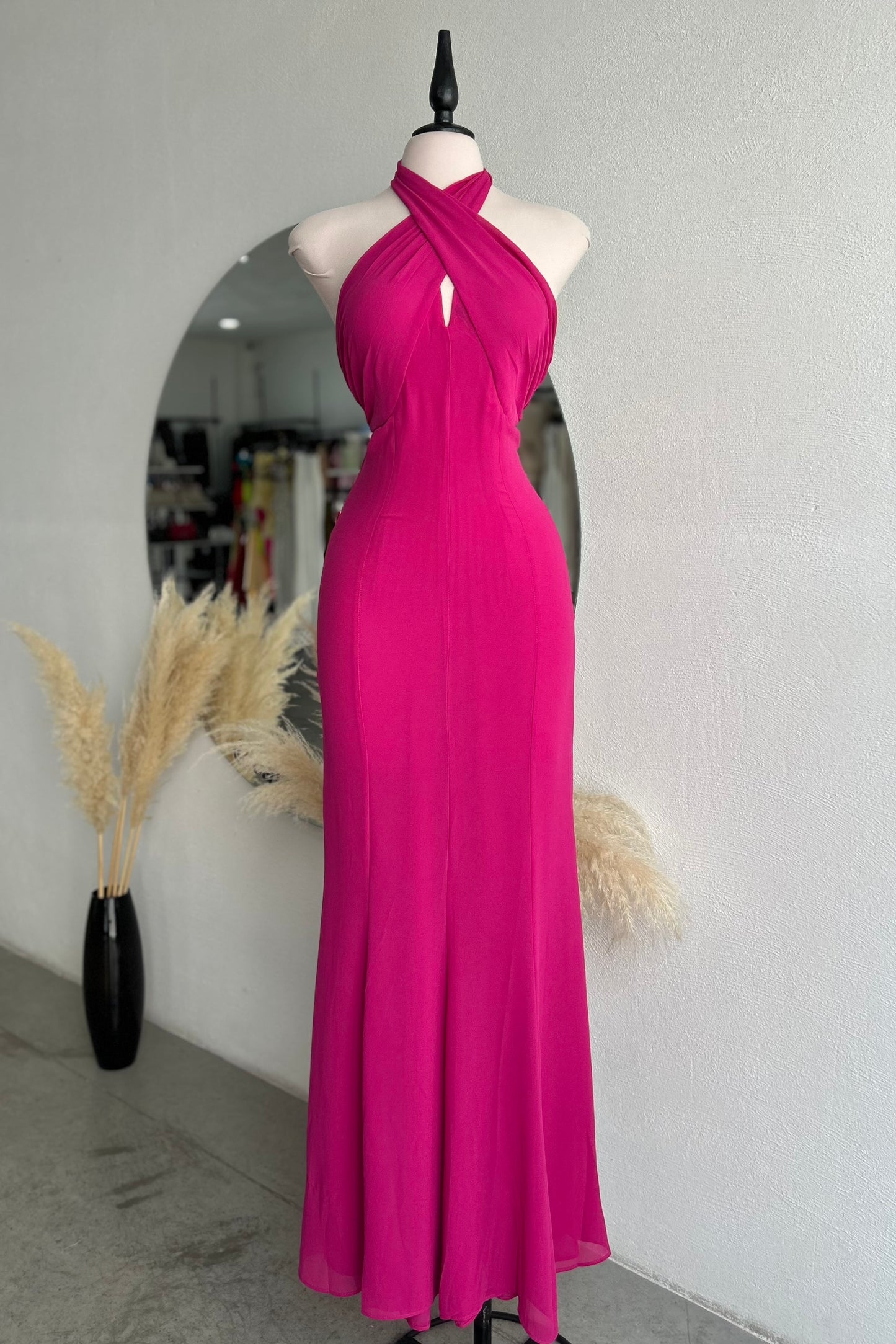 Vestido Halter Magenta