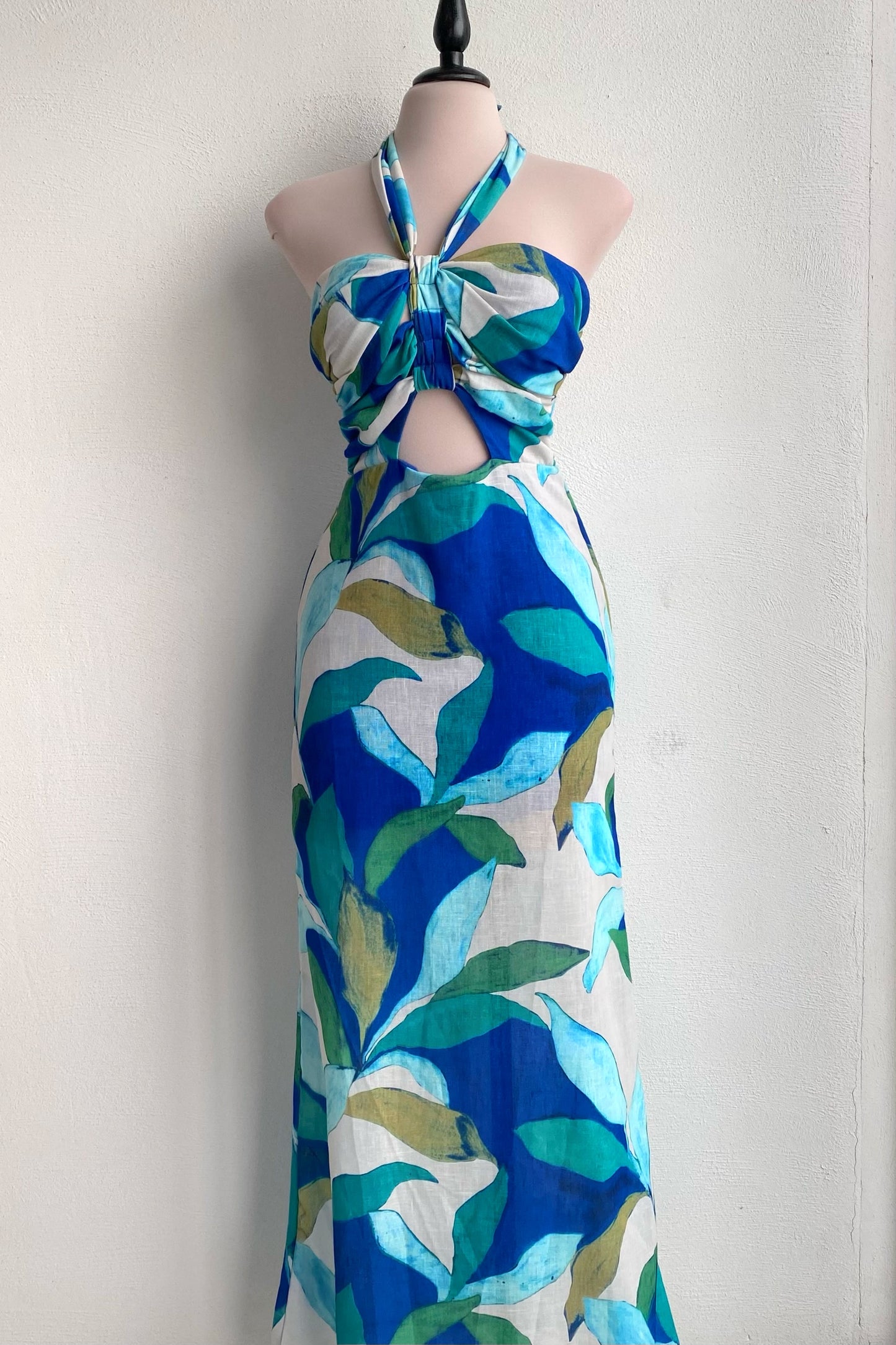 Vestido tropical halter