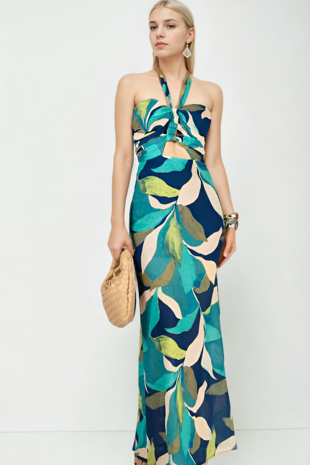 Vestido tropical halter