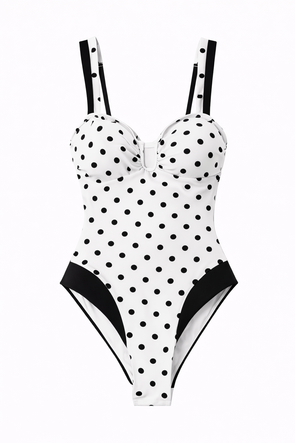 Bañador polka blanco