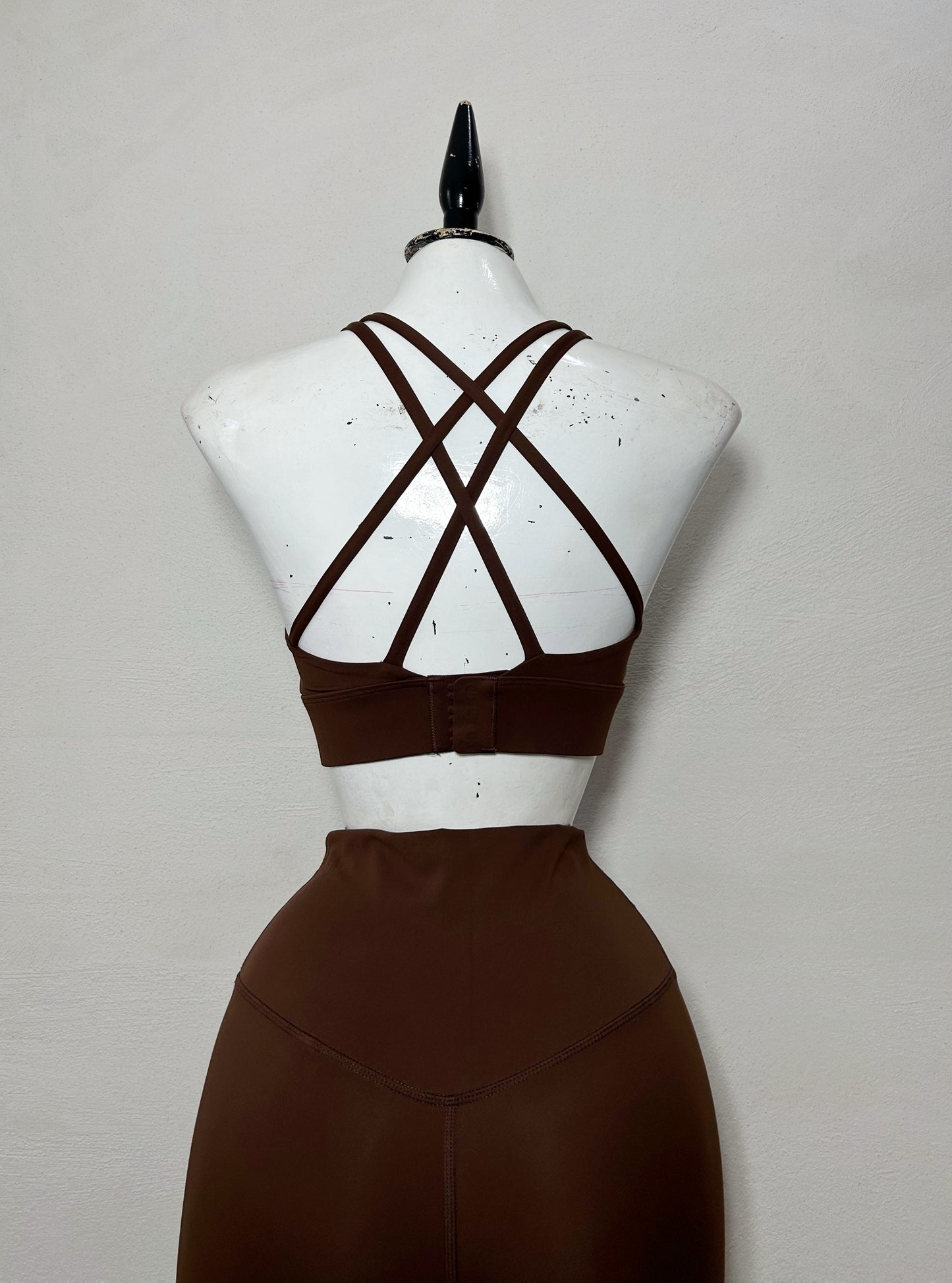 Set broche cruzado 01 chocolate