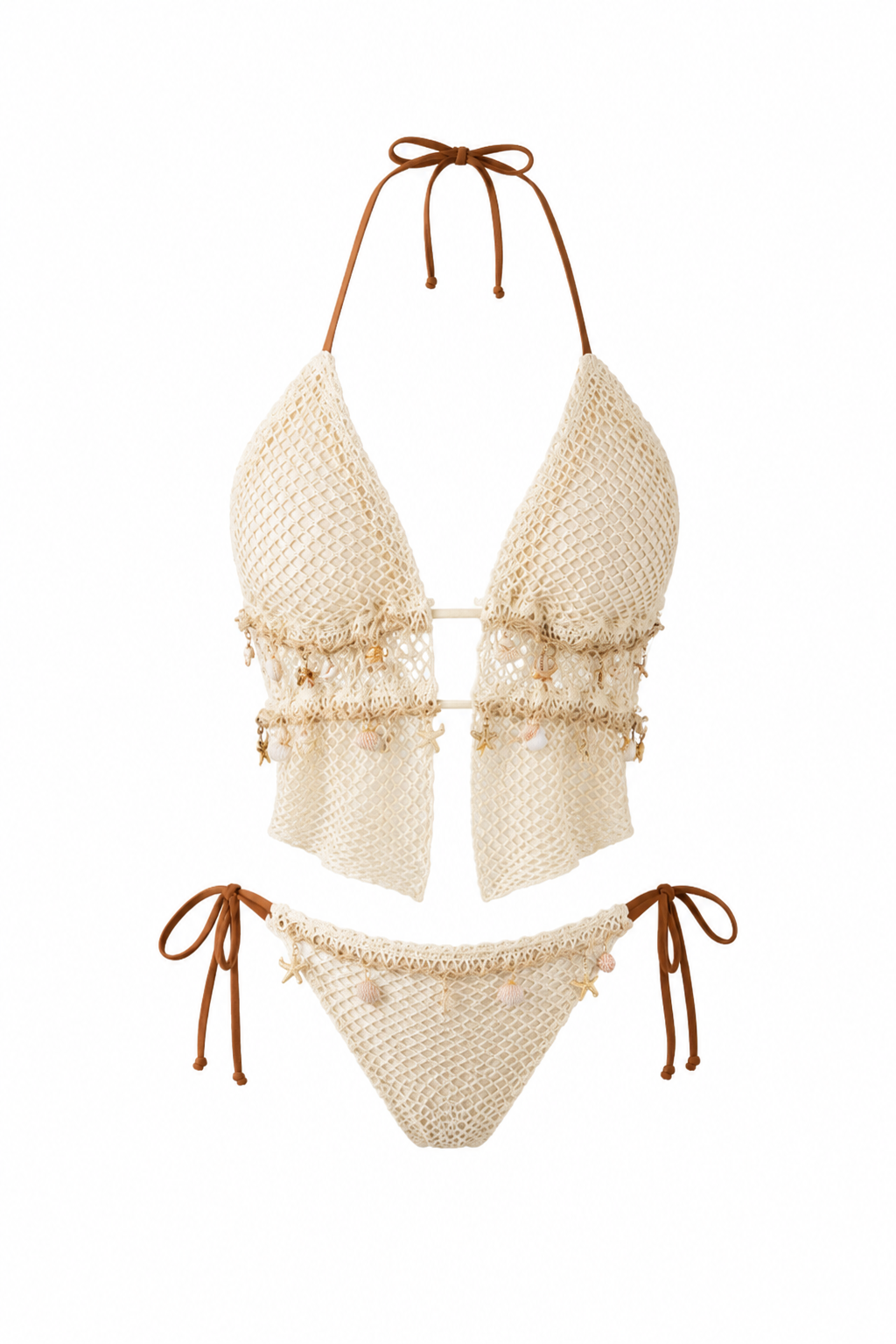 Bikini medium top con conchas