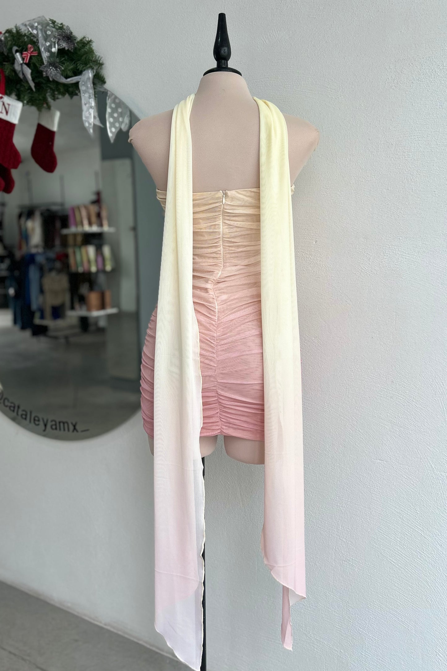 Vestido Sunset con bufanda