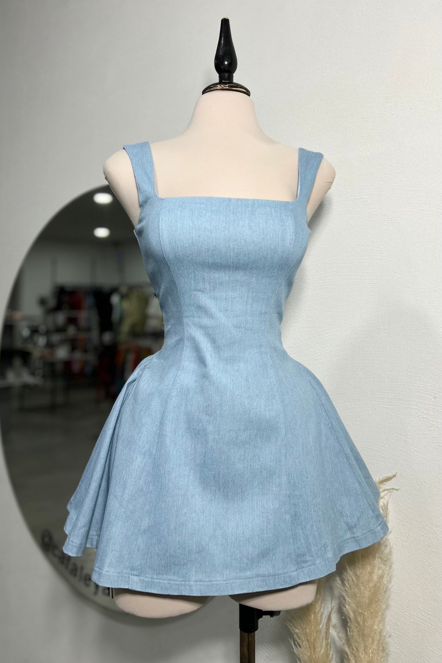 Vestido denim corte A