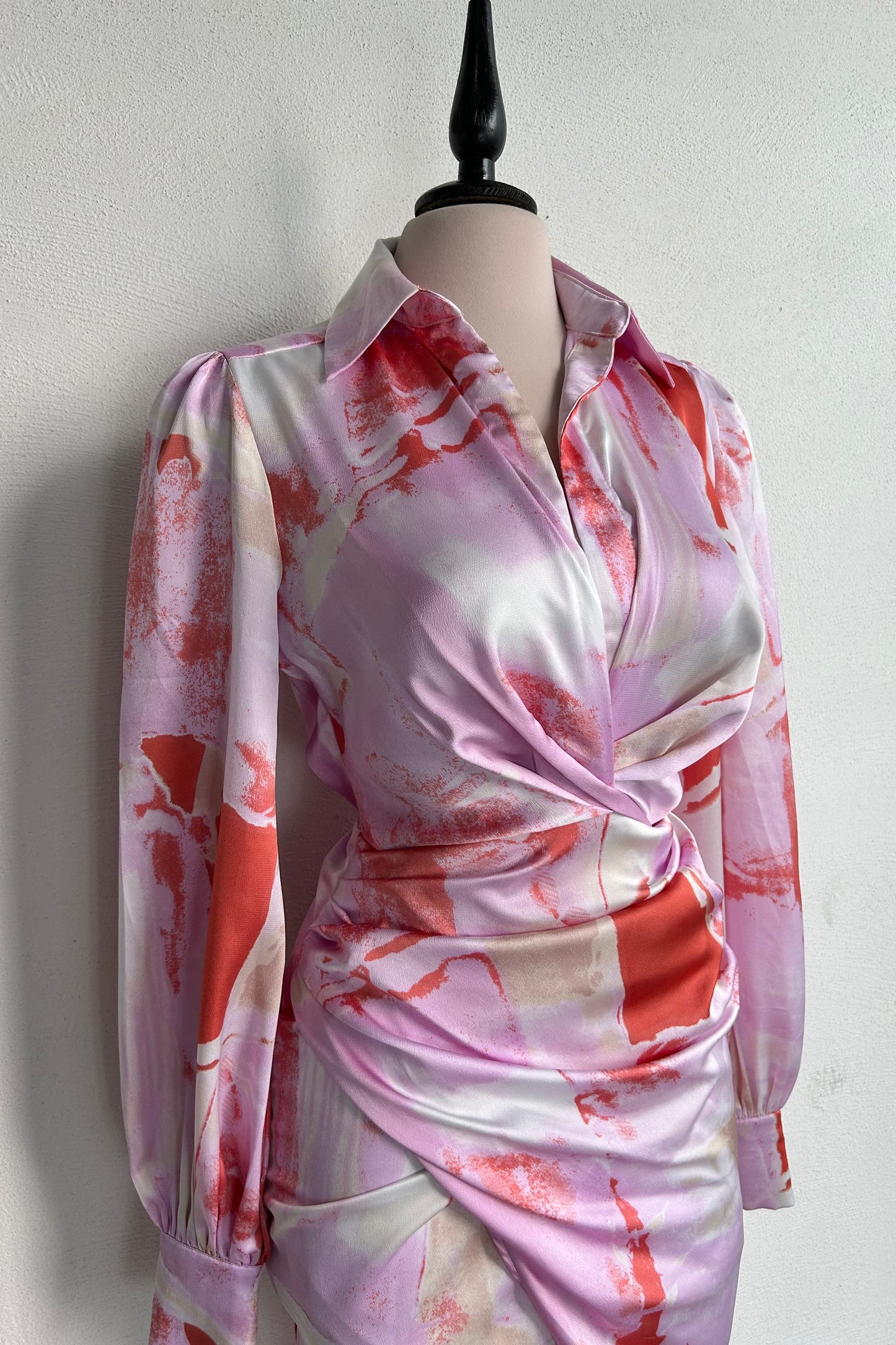 Vestido midi rosa