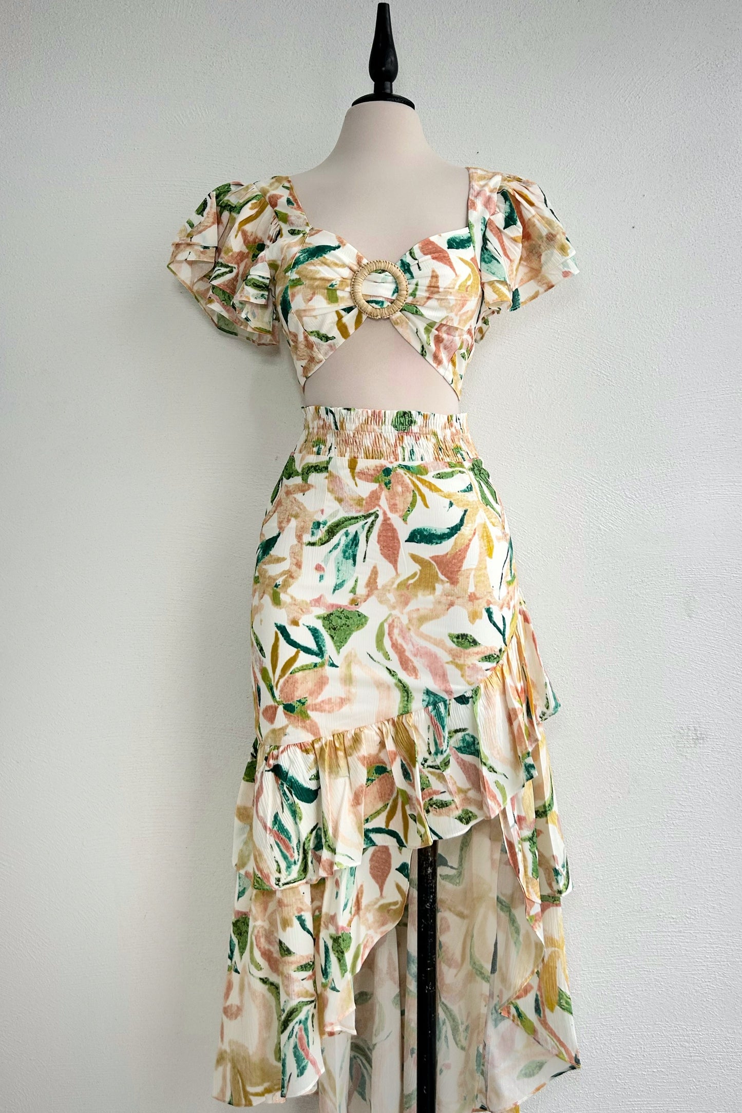 Conjunto maxi falda floral