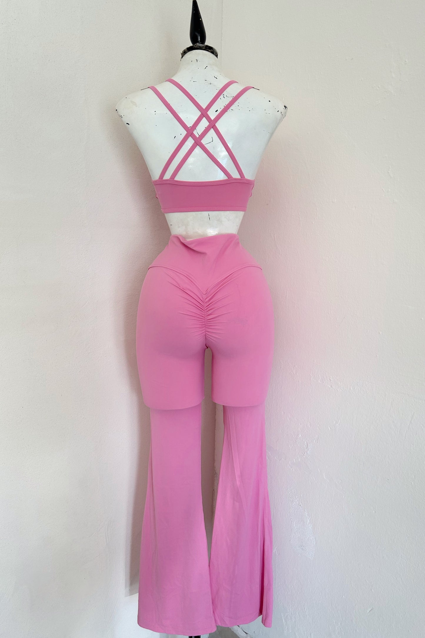 Set flare liso 01 rosa