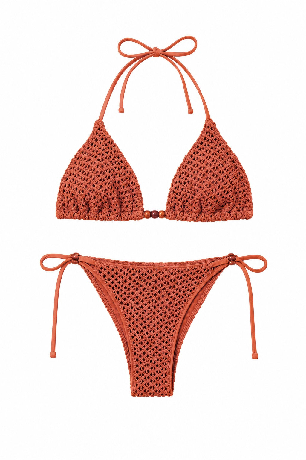 Bikini naranja tejido