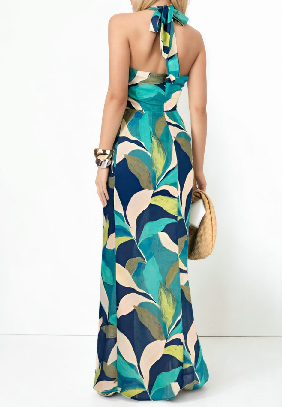 Vestido tropical halter