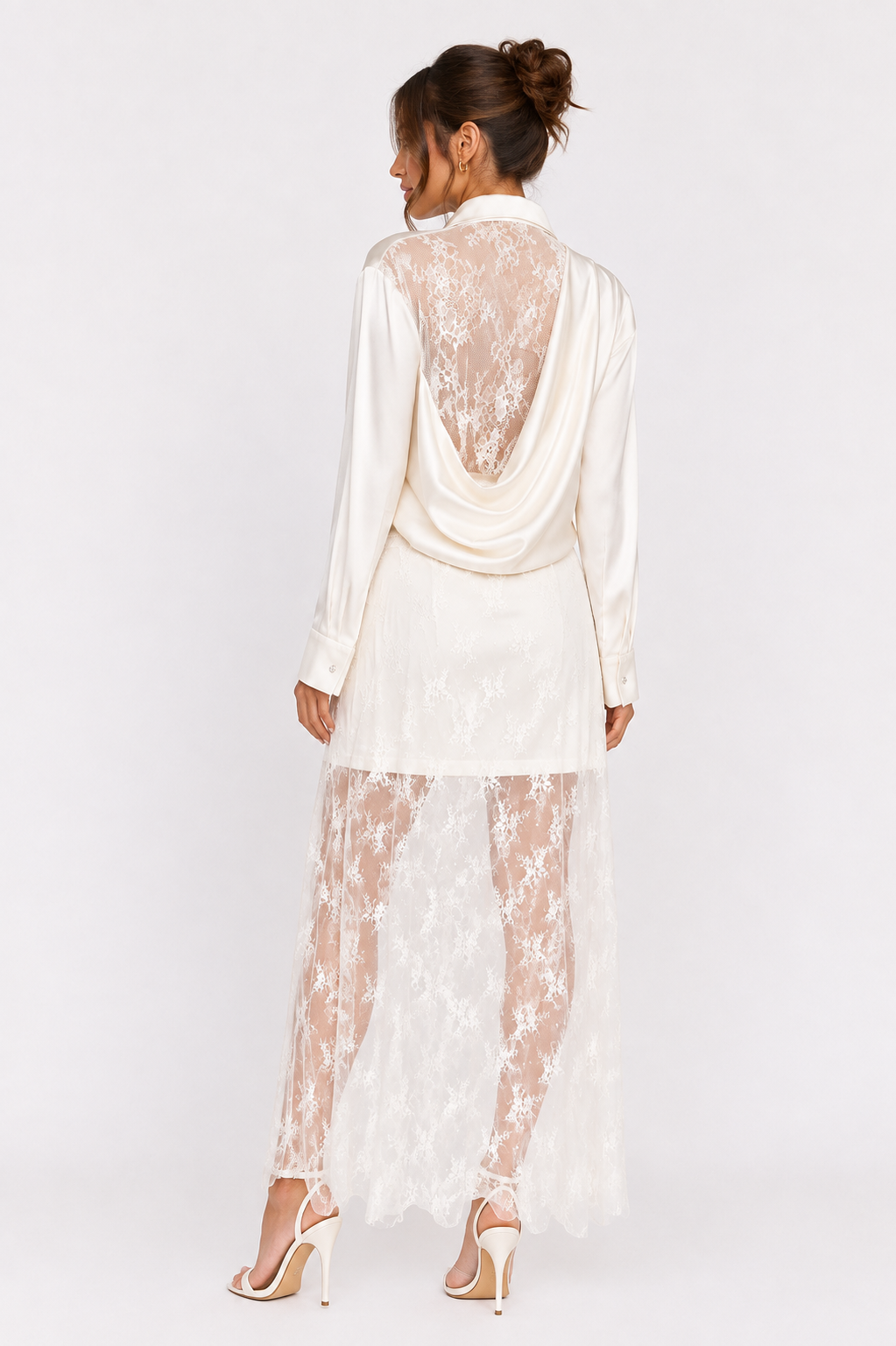 Set Lace Skirt Champagne