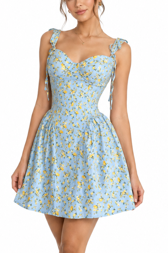 Vestido Bow Tie Floral