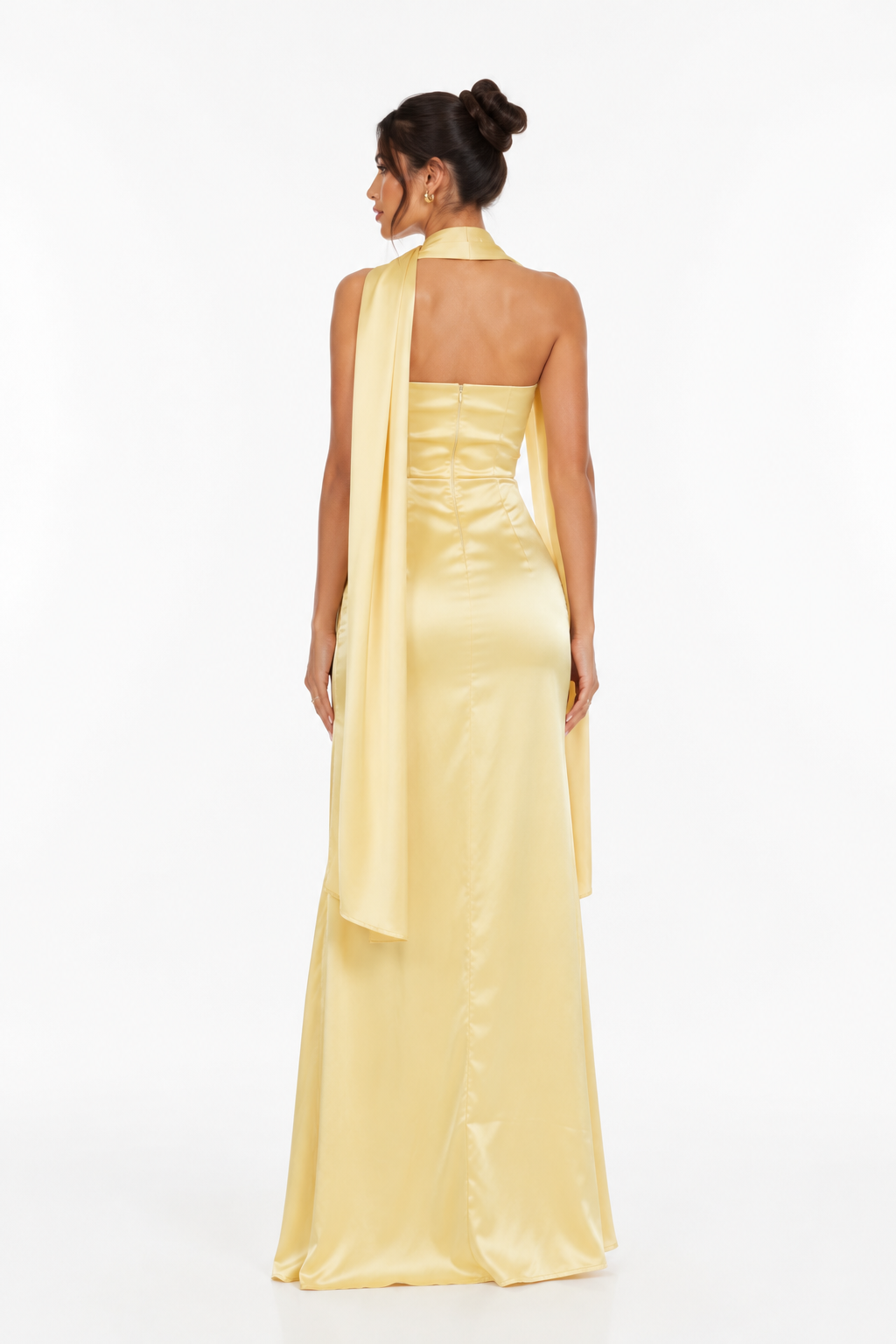 Vestido Drape Silk Butter