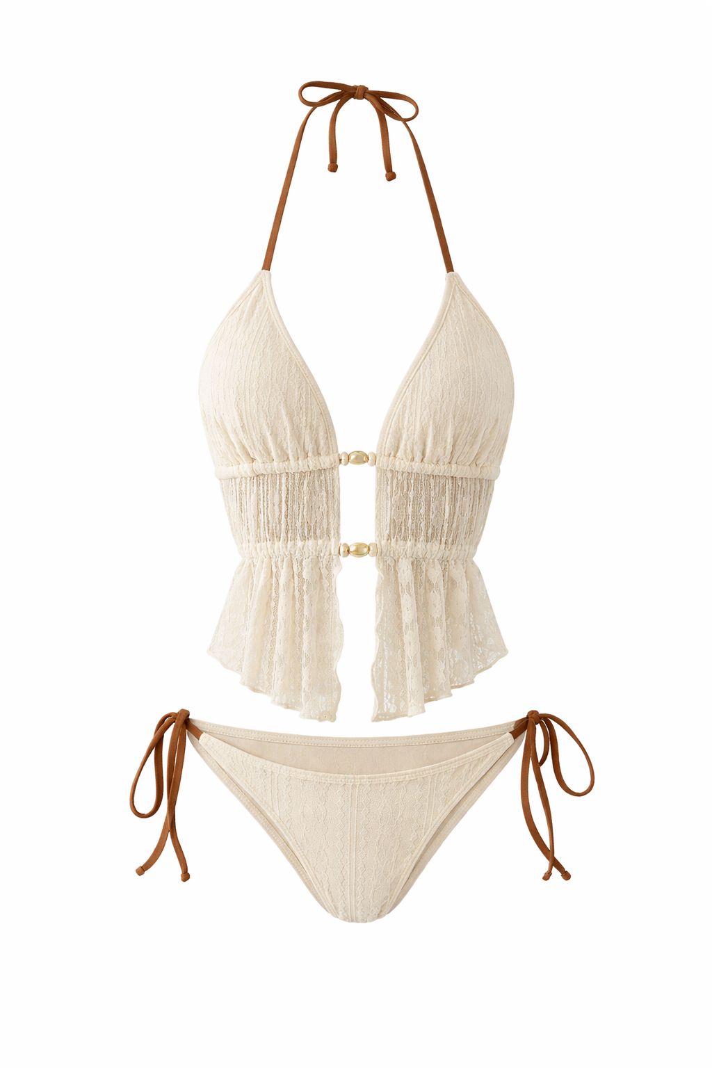 Bikini medium top beige