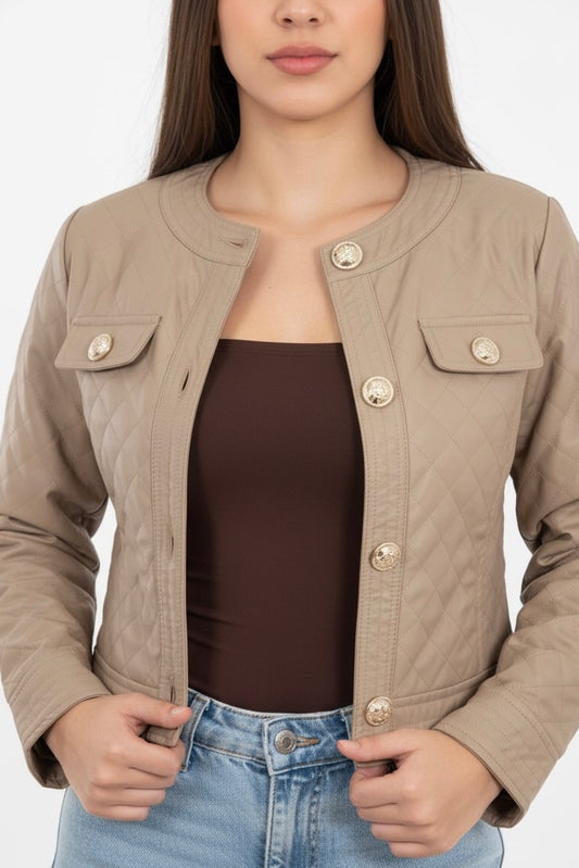 Jacket vinil beige