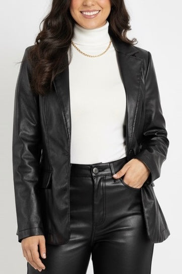 Blazer vinipiel negro