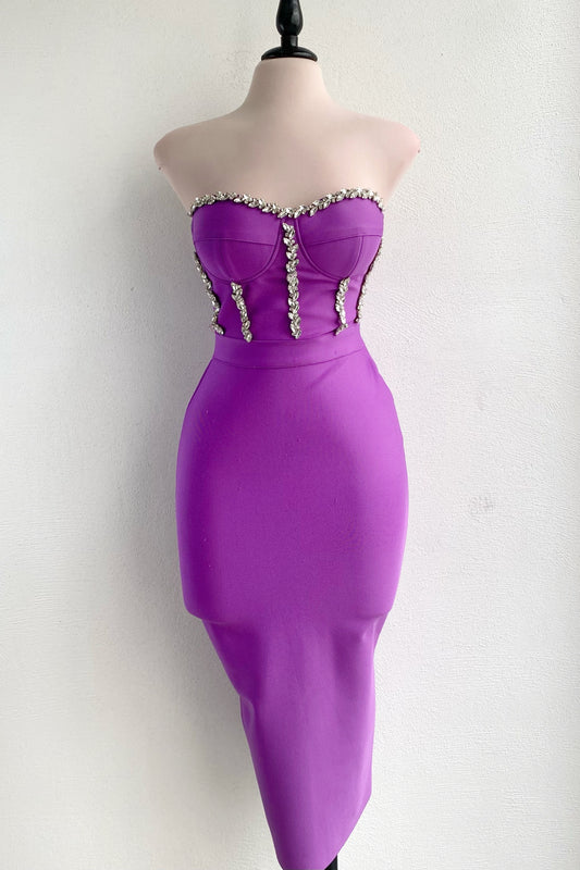 Vestido bandage morado