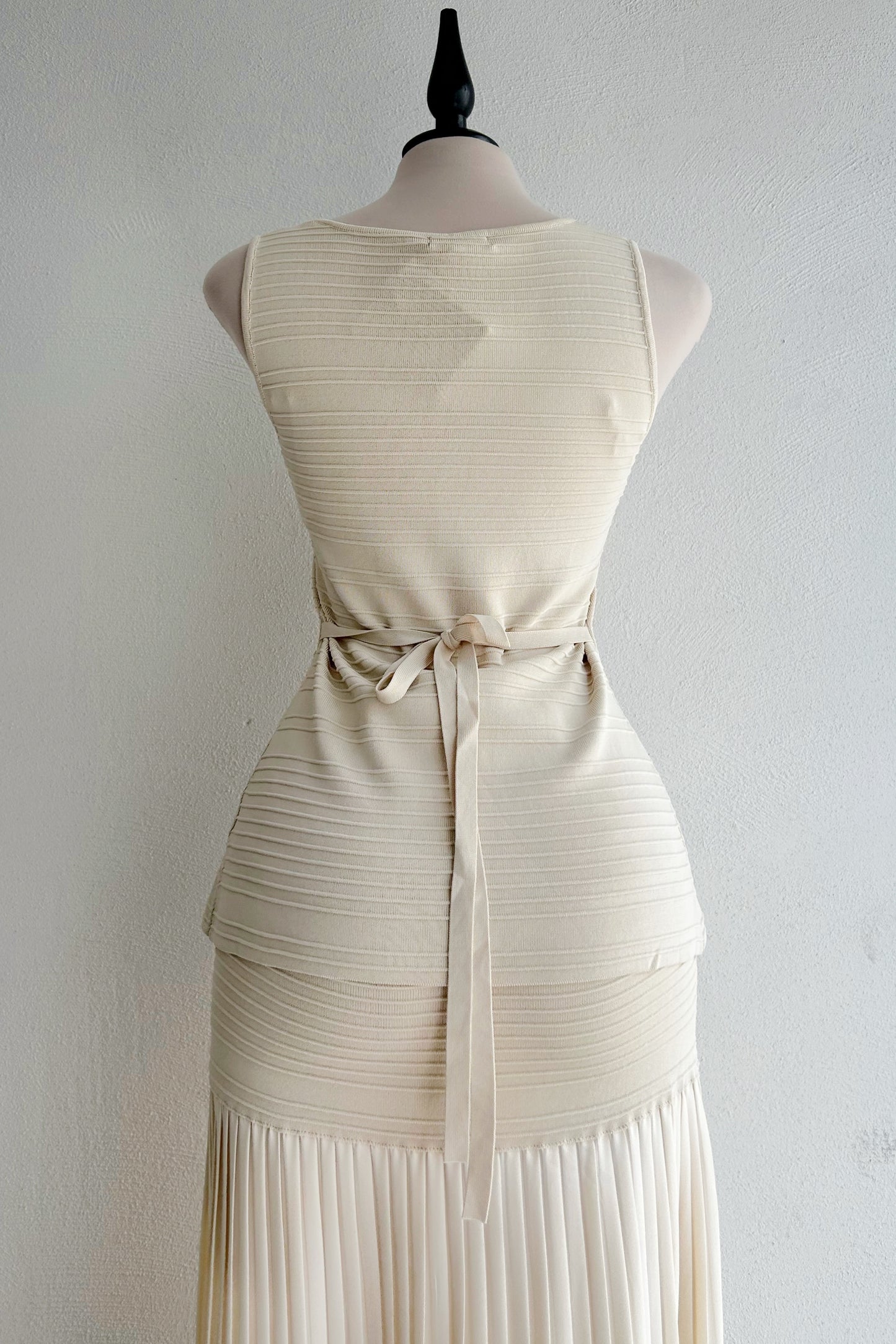 Conjunto maxi falda beige