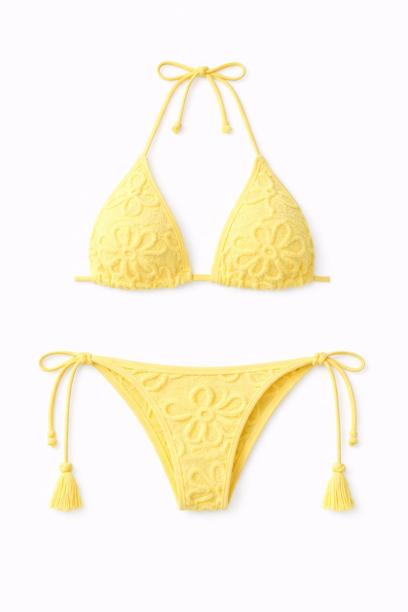 Bikini texturizado amarillo
