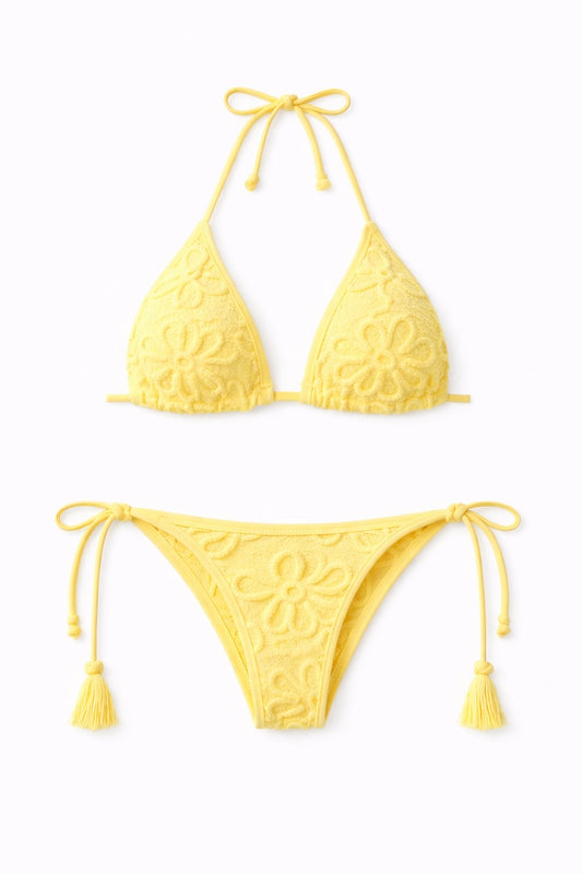 Bikini texturizado amarillo