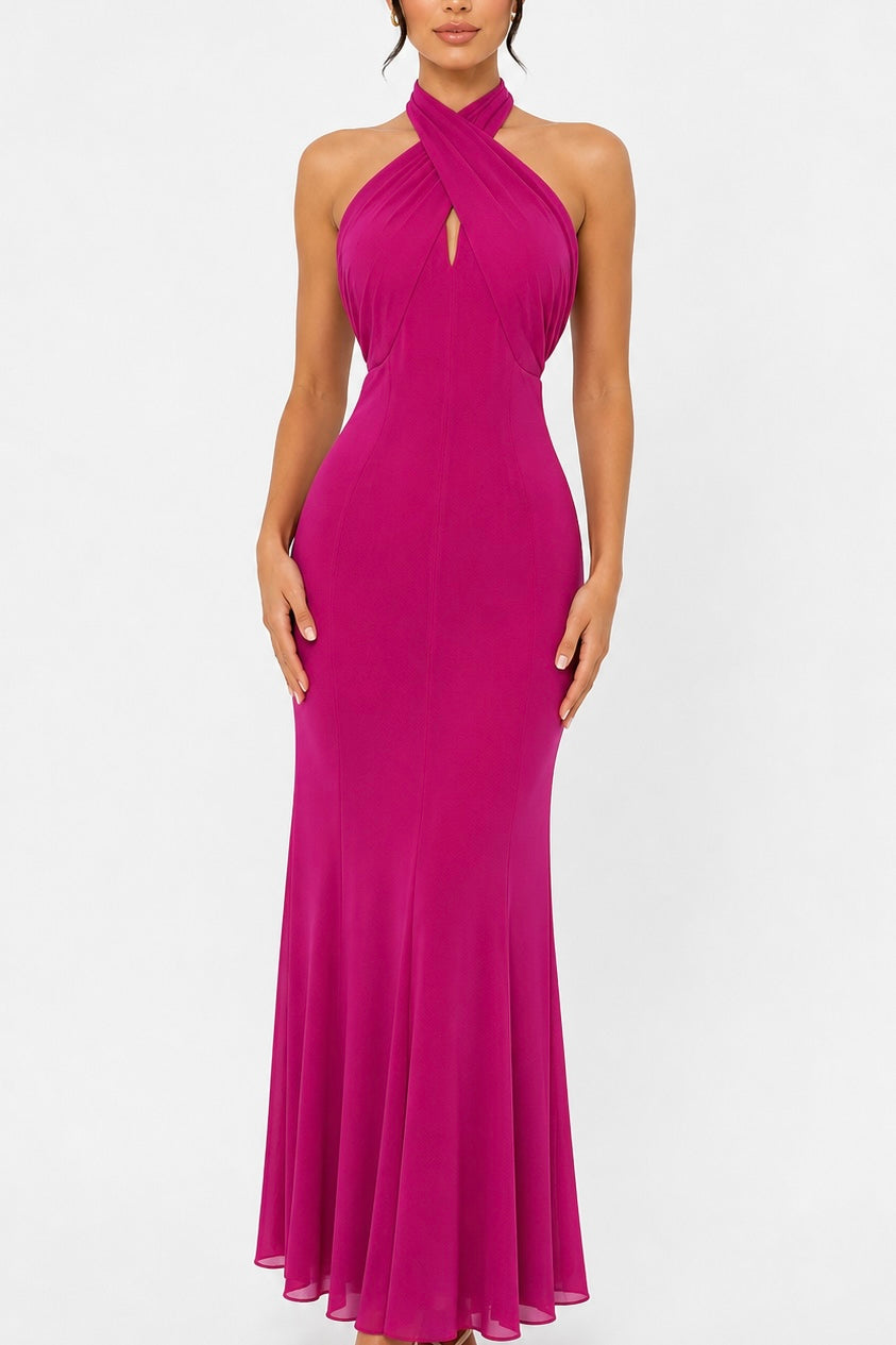 Vestido Halter Magenta