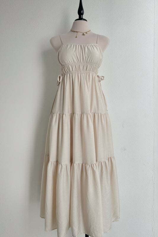 Maxi vestido beige