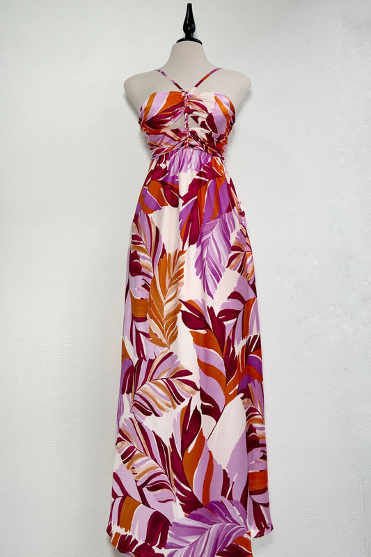 Vestido tropical pink multi