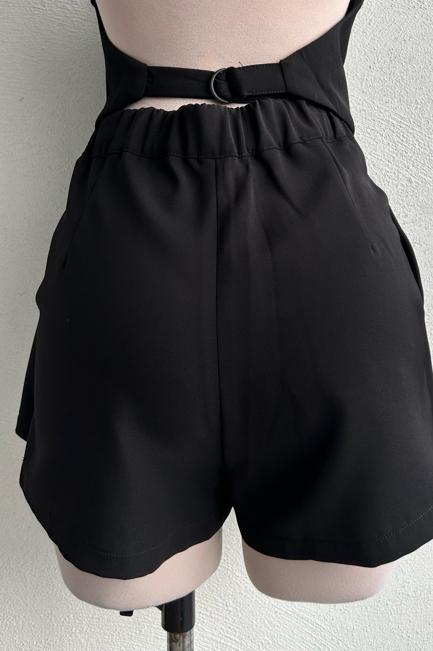 Short falda plisado negro