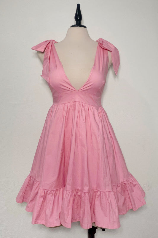 Vestido rosa con strap
