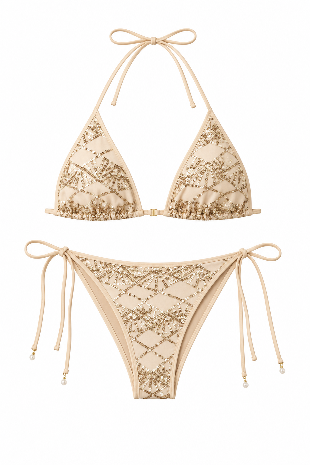 Bikini lentejuelas dorado