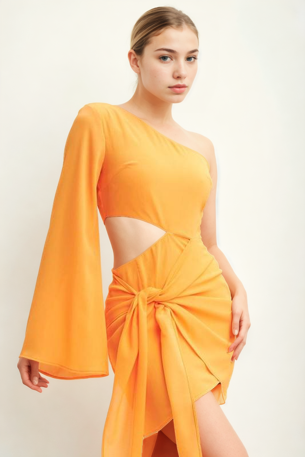 Vestido naranja neon