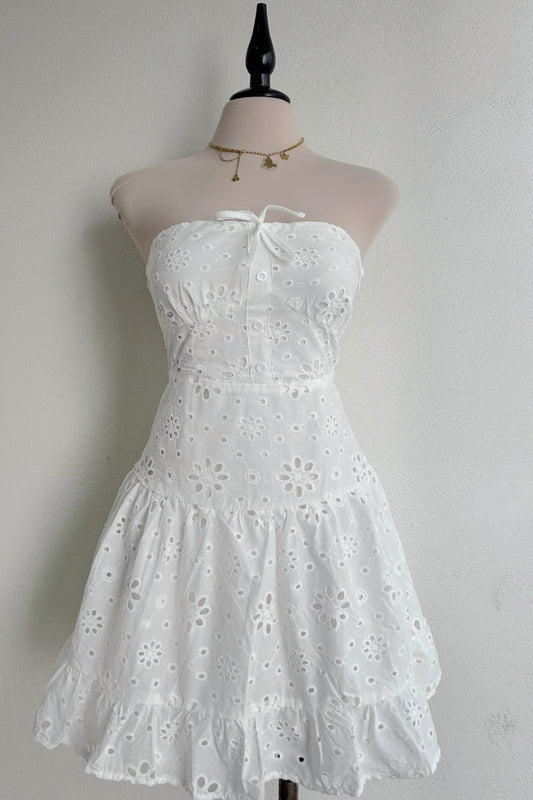 Vestido blanco strapless