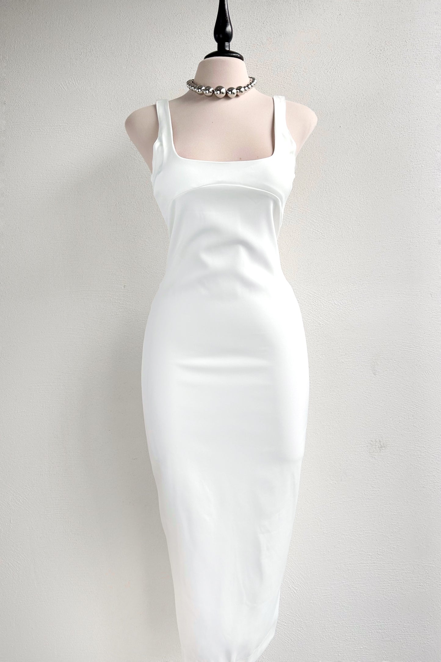 Vestido midi blanco