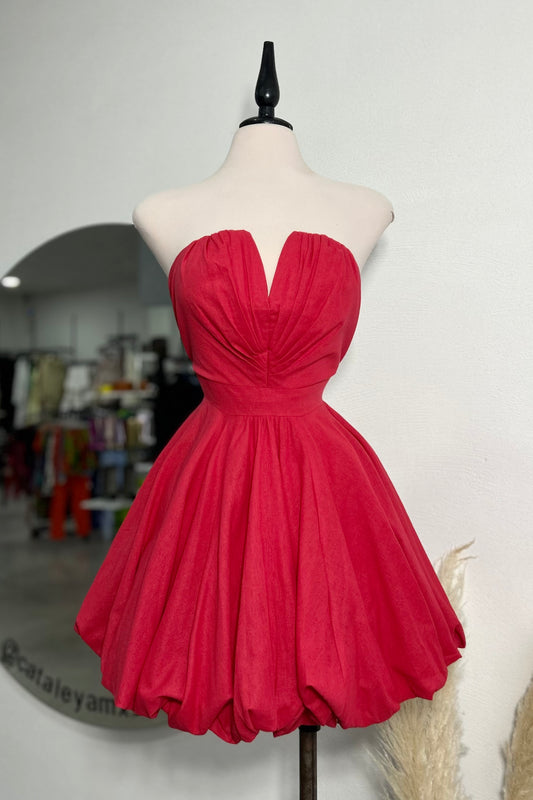 Vestido globo rojo