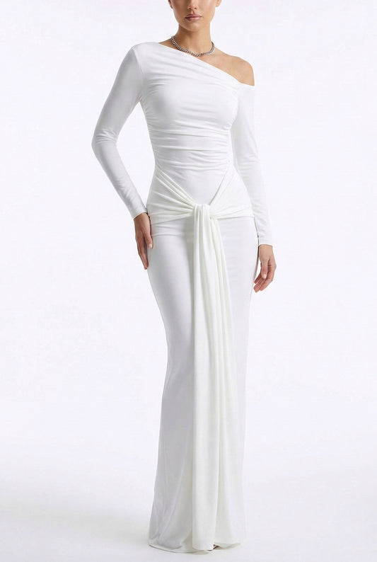 Vestido blanco manga larga