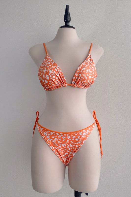 Bikini Naranja flores
