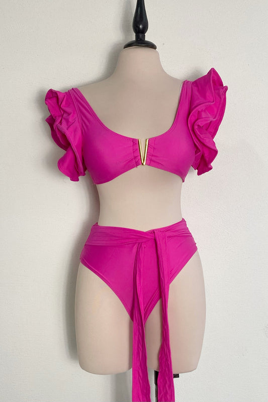 Bikini con top holanes rosa