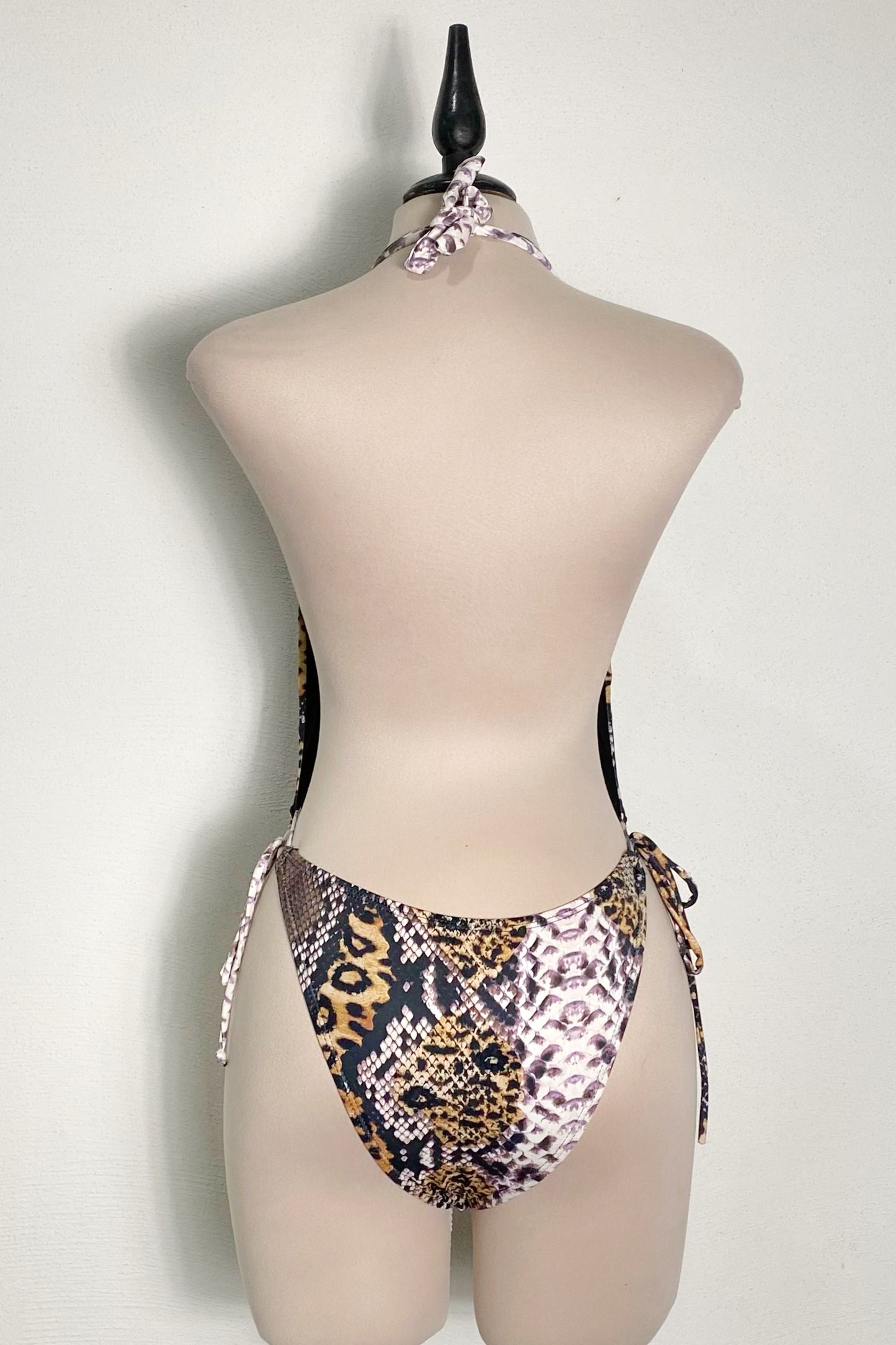 Bañador animal print halter