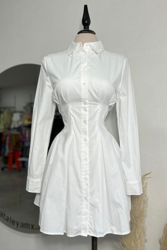 Vestido camisa blanco
