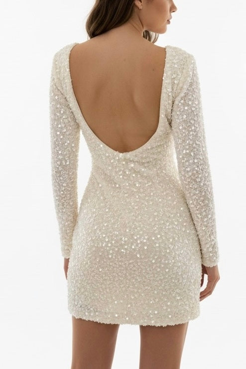 Vestido lentejuelas backless