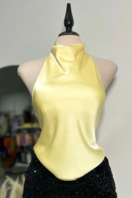 Blusa halter amarillo