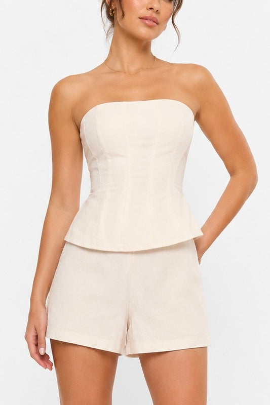 Set Marfil Strapless